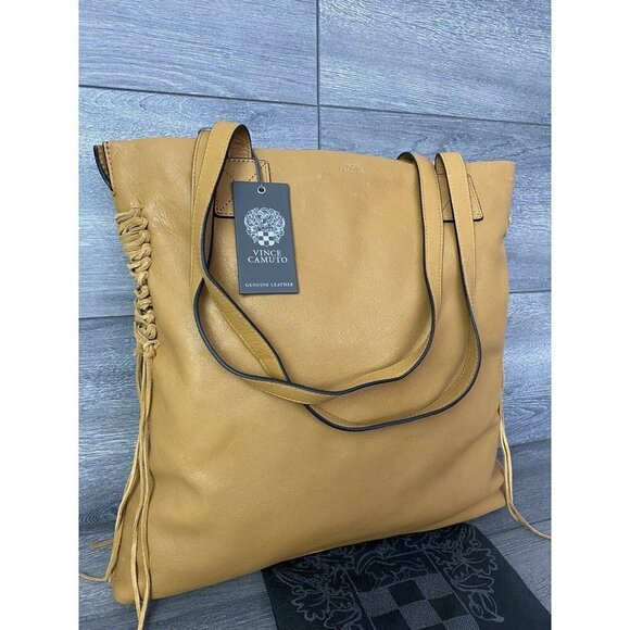 Vince Camuto Pebble Leather Tote - Jayde bag creamy caramel - Picture 1 of 11